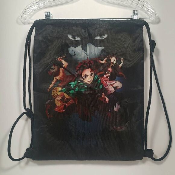 Demon‎ Slayer Anime Tanjiro Kamado with Sword  Drawstring Backpack - Picture 2 of 6